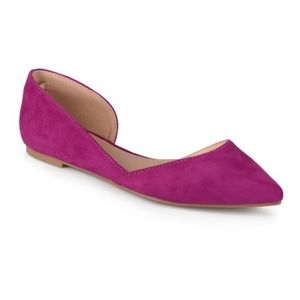 Journey + Crew 8.5 Ester Plum D'Orsay Suede Flat